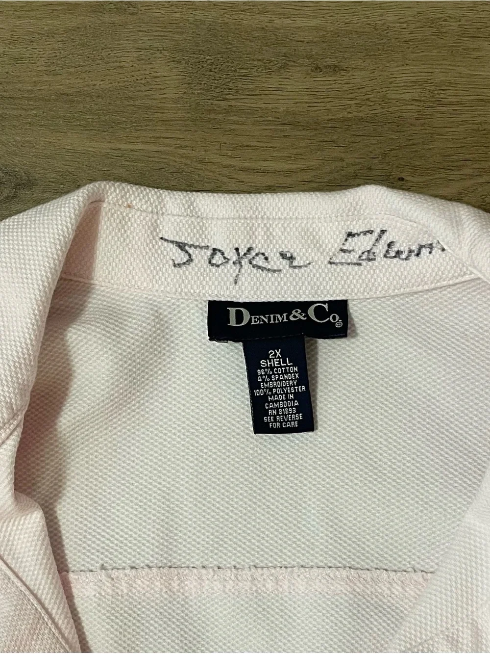 Light Pink Embroidered Cotton Jacket